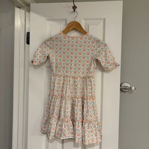 Serendipity by Shrimp and Grits Kids Pumpkin Tiered Fall Dress Size 7/8 Years